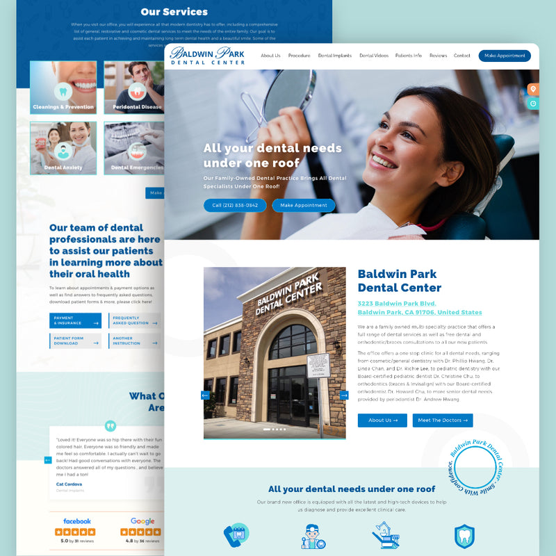 Patient Honey Custom Dental Website (Demo)