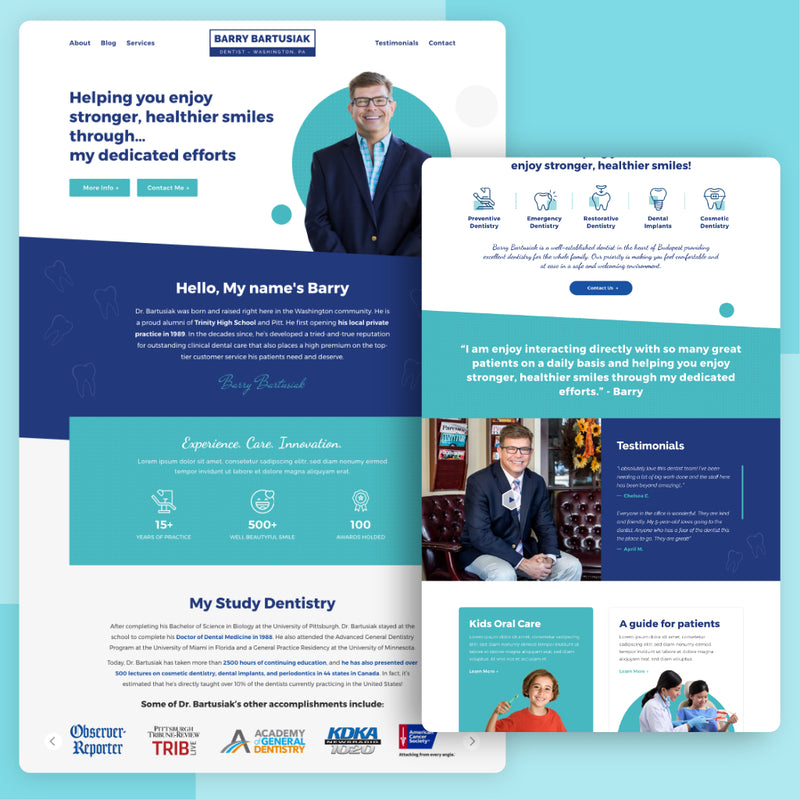 Patient Honey Custom Dental Website (Demo)