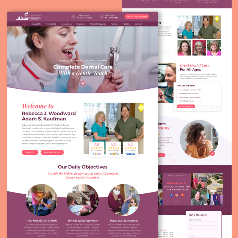 Patient Honey Custom Dental Website (Demo)
